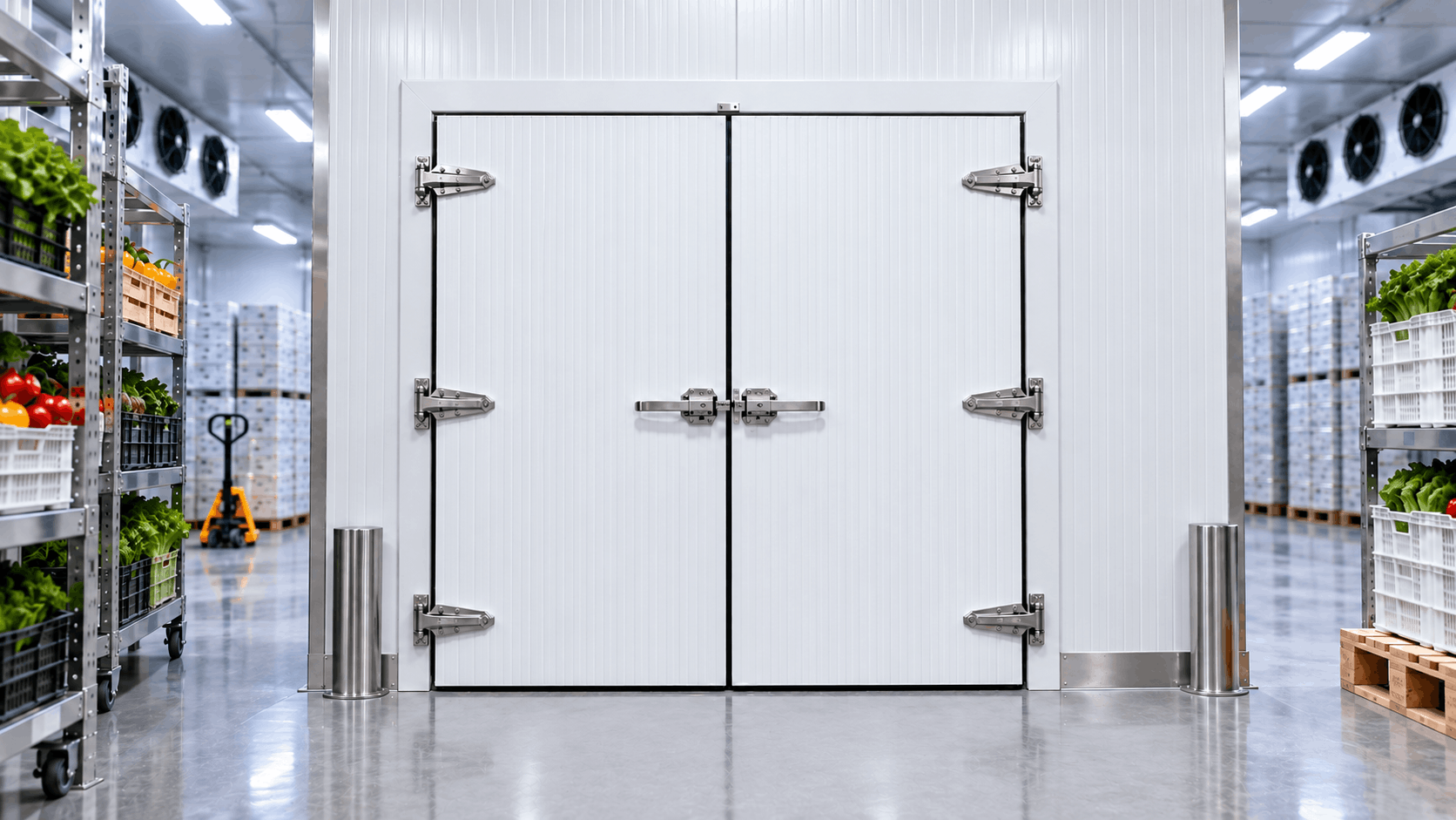 Face-Mounted Double Cold Room Door